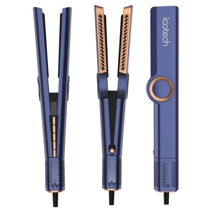 Icotech HS50 Pro Mavi Airflow Saç Düzleştirici Saç Şekillendirici Saç Maşası Airstrait - Görsel 4