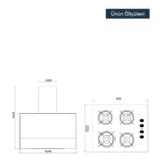 Kumtel Beyaz 2'li Ankastre Cam Set (DA6-835  + KO-40TAHDF) - Görsel 4