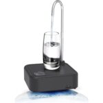 Kiwi Kwp 8520 USB Şarjlı Su Pompası - 5,5 cm Damacana ile Uyumlu, BPA İçermeyen, Paslanmaz Çelik Musluk, Siyah