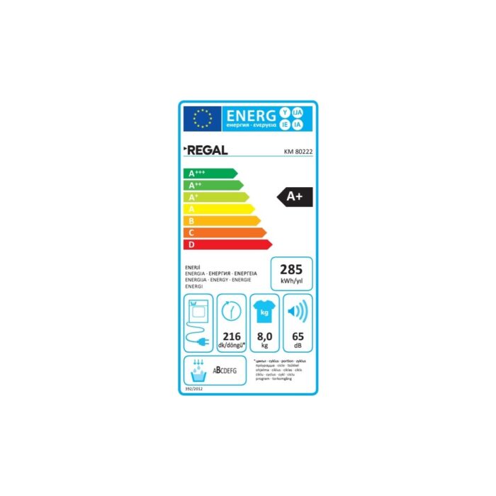 Regal Km 80222 8 kg A+ Isı Pompalı Kurutma Makinesi - Görsel 2