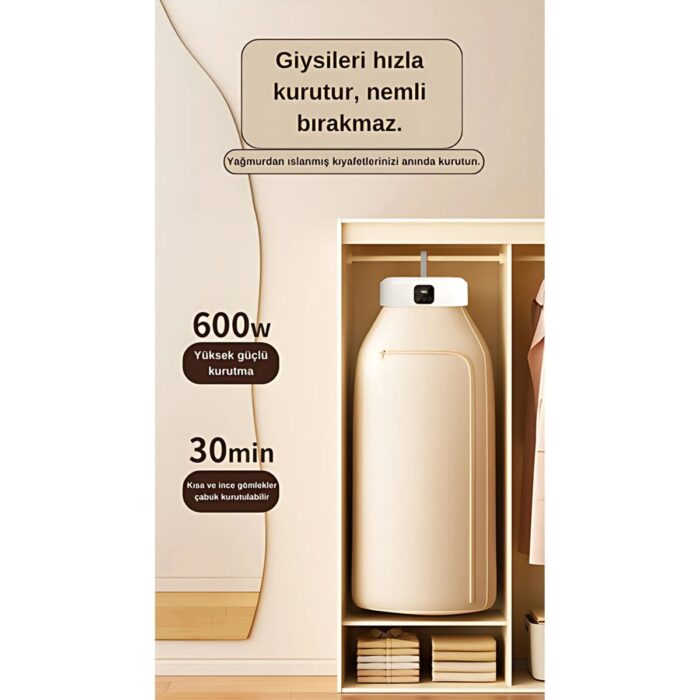 Goldenowl Royues 10 Kg A++ Isı Pompalı Kurutma Makinesi Hızlı Kurutma UV Mavi Işık Sterilizasyon Dijital Panel - Görsel 5