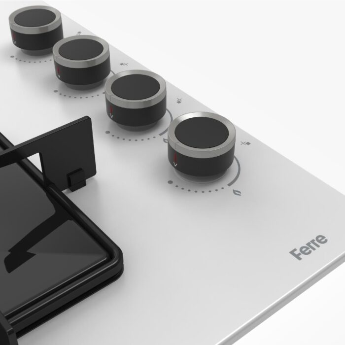 Ferre SS206 Kare Emaye Izg. Beyaz Cam Ocak - Görsel 3