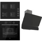 Ferre Fryart Ss Serisi Siyah Set (SS205 + XE63CS +D080 ) - Kare Emaye Izgara