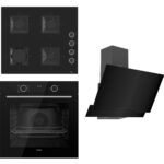 Ferre Fryart Ss Serisi Siyah Set (SS205 + XE63CS +D063 ) - Kare Emaye Izgara