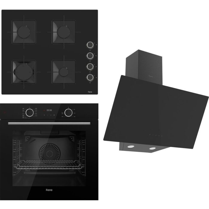 110000802173006.jpg Ferre Fryart Ss Serisi Siyah Set (SS205 + XE63CS +D077 ) - Kare Emaye Izgara - Görsel 1