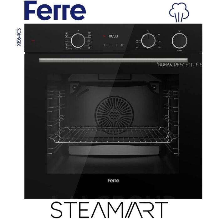 Ferre Steamart Ss Serisi Siyah Set (SS205 + XE64CS +D063 ) - Kare Emaye Izgara - Görsel 4