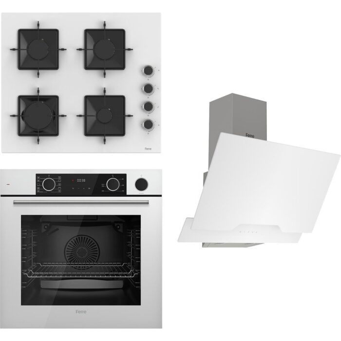 110000802216607.jpg Ferre Steamart Ss Serisi Beyaz Set (SS206 + XE64CB +D064 ) - Kare Emaye Izgara - Görsel 1