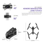 Cyclone 30DK Uçuş 4K 5g Wifi Gps Drone Çift Eksen Gimbal Kamera Fırçasız Motor Katlanabilir Taşıma Çantalı - Görsel 3