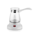 Sinbo Elektrikli Cam Cezve - 500 ml, 5 Fincan Kapasitesi, Hızlı Kaynatma Özelliği, Isıya Dayanıklı, Şık Beyaz Tasarım - Görsel 2