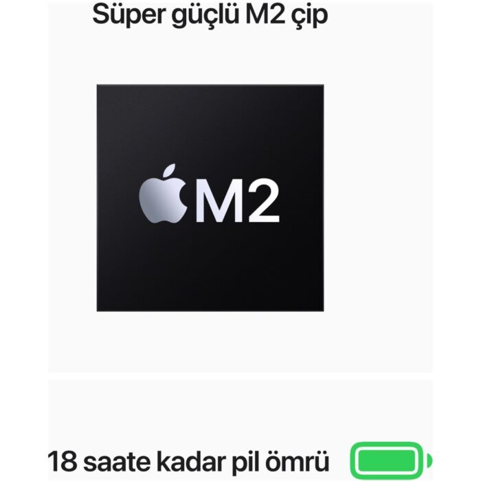 Apple MacBook Air M2 16GB 256GB SSD macOS 13" Taşınabilir Bilgisayar Gece Yarısı MC7X4TU/A - Görsel 5