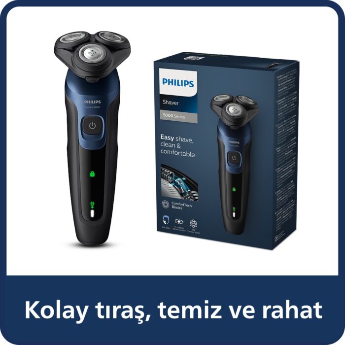110000808683181.jpg Philips S5445/03 Shaver Series 5000 Islak Kuru Tıraş Makinesi - Görsel 1