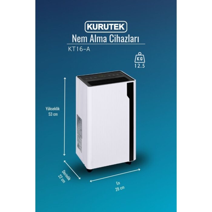 Kurutek KT16A Ev Tipi Nem Alma & Hava Temizleme Cihazı - Görsel 4