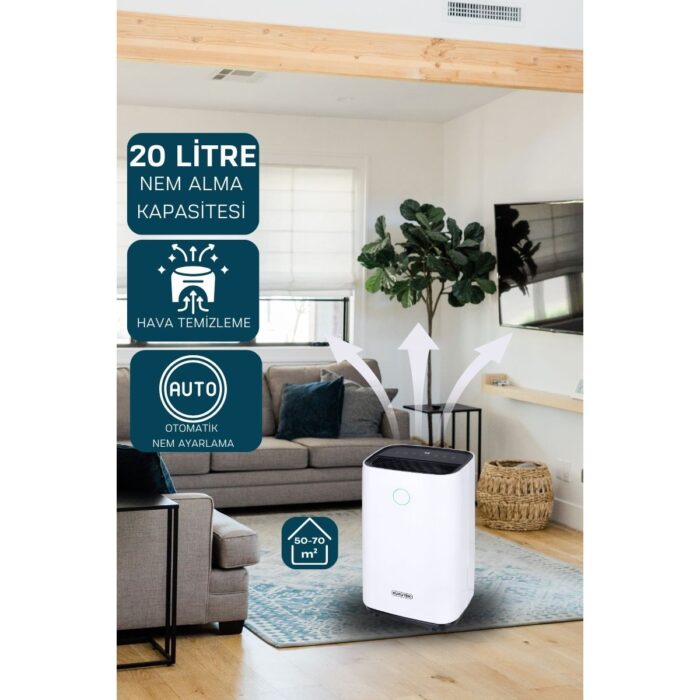 Kurutek KT20C Ev Tipi Nem Alma & Hava Temizleme Cihazı - Görsel 2
