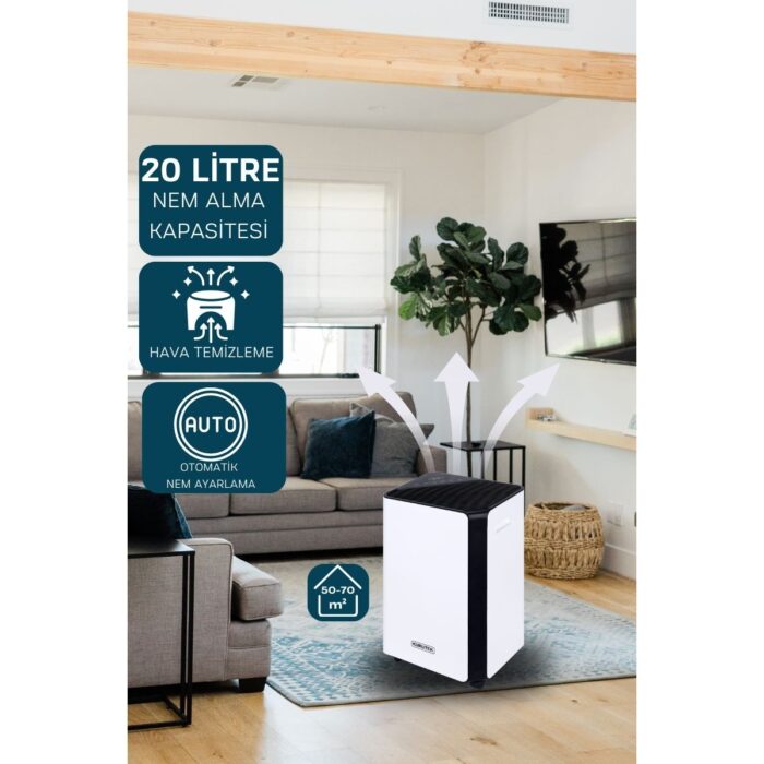Kurutek KT20E Ev Tipi Nem Alma & Hava Temizleme Cihazı - Görsel 2