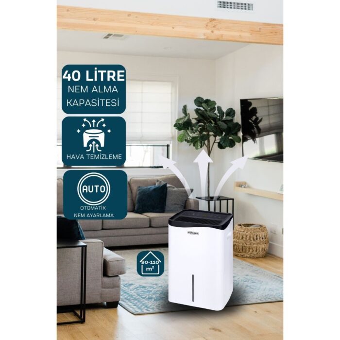 Kurutek KT40A Ev Tipi Nem Alma & Hava Temizleme Cihazı - Görsel 2