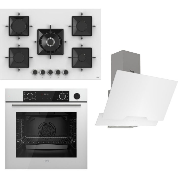 110000810818916.jpg Ferre Steamart Ss Serisi Beyaz Set (SS036 + XE64CB +D064 ) -75'lik Seri - Kare Emaye Izgara - Görsel 1