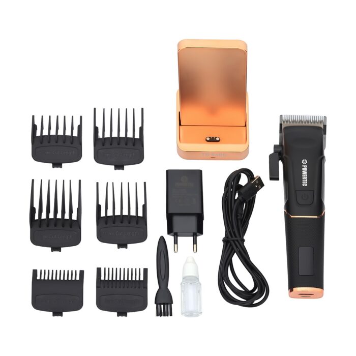 Powertec TR-5400 Saç Sakal & Günlük Tıraş & Ense Çizim Profesyonel Berber Tıraş Makinesi 3'lü set - Görsel 4