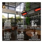 Sunstar Dışmekan Halojen Soba Infrared Isıtıcı 2000W - Görsel 4