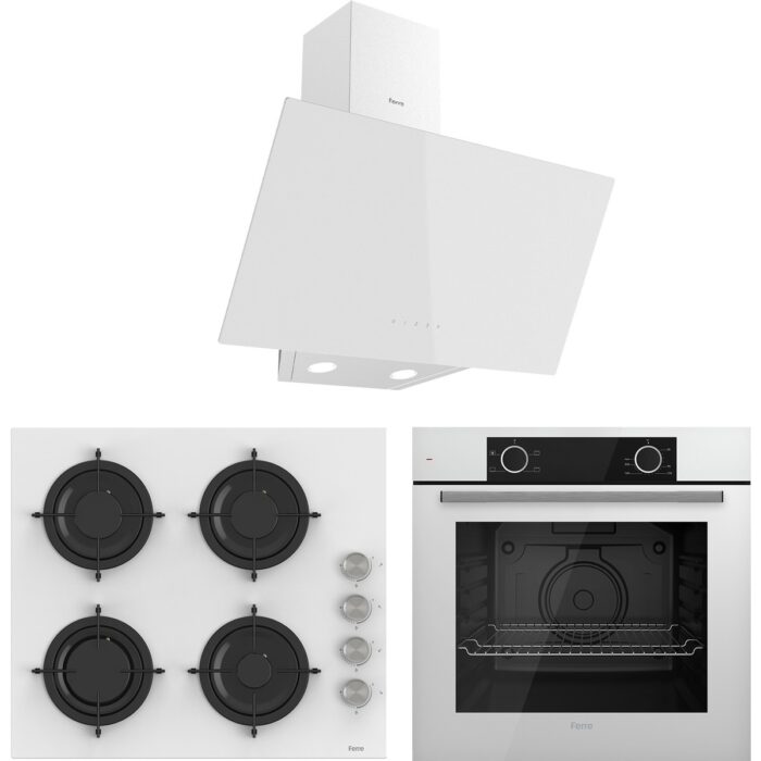 110000814506628.jpg Ferre Verona Plus Beyaz Cam 3'lü Ankastre Set ( XE61CB-CS206-D078 ) - Görsel 1