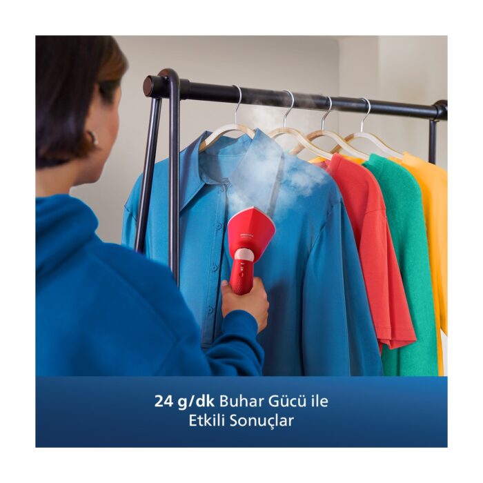 Philips 5000 Serisi El Tipi Buharlı Düzleştirici, 24 g/dk'ya kadar Kesintisiz Buhar, Taşınabilir Dikey Ütü, STH5020/40 - Görsel 2