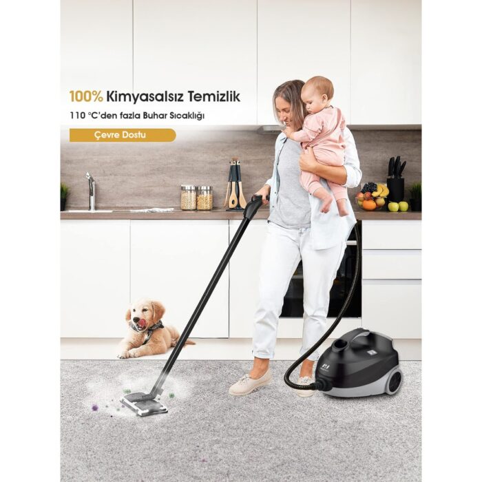 Pirantech  CB-107C Çok Fonksiyonlu Buharlı Temizlik Makinası - Buharlı Temizleyici - Görsel 2