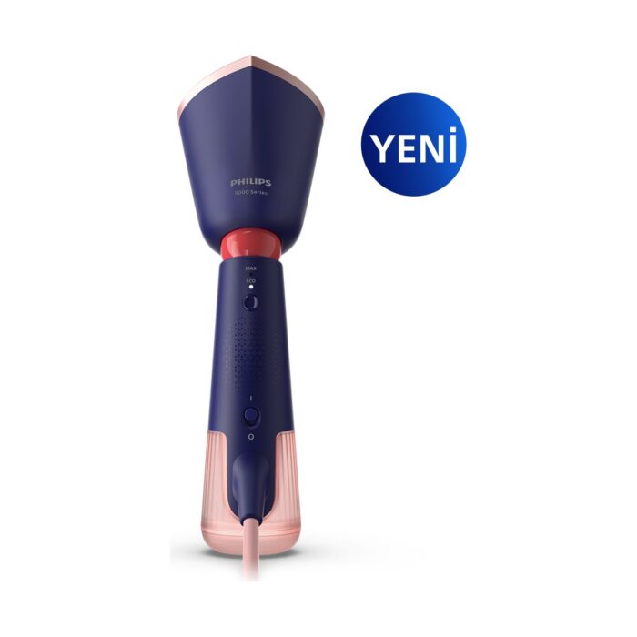 Philips STH5030/20 5000 Serisi El Tipi Buharlı Düzleştirici, Seyahat için Taşınabilir, Tak ve Çalıştır,  Lacivert, - Görsel 1