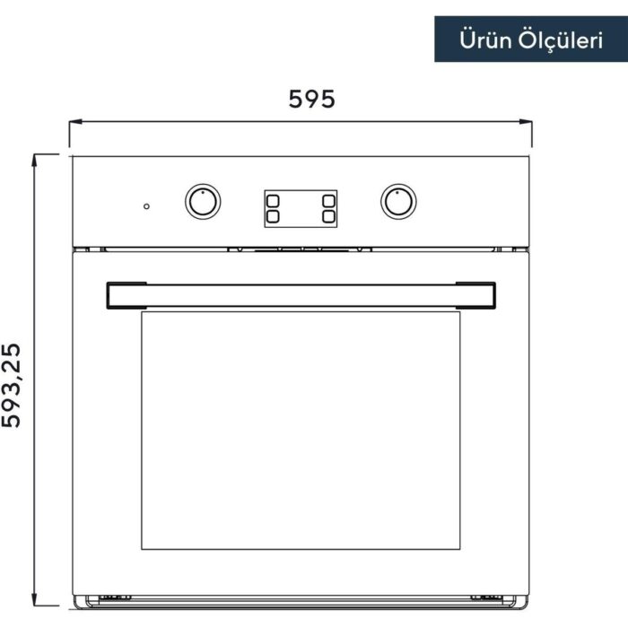 Kumtel Beyaz Cam Ankastre Fırın B66-S2  MT - Görsel 3