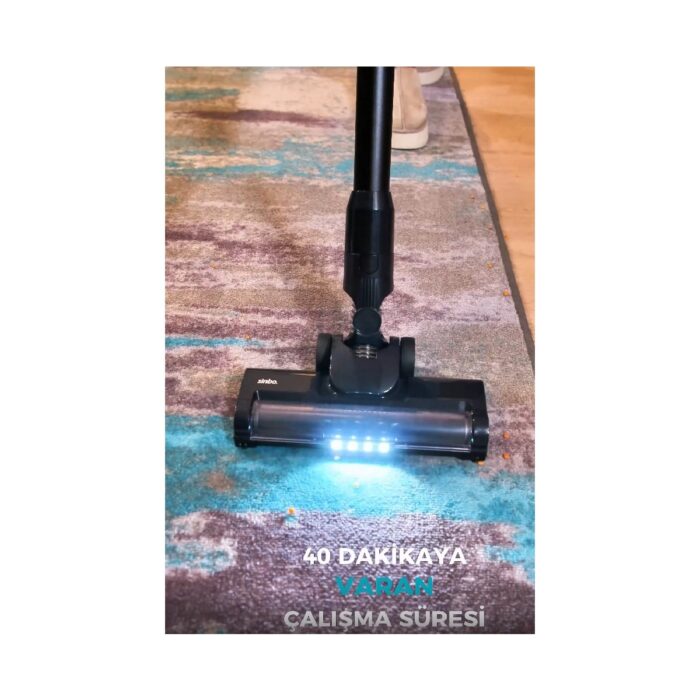 Sinbo SVC-8623 Evcil Hayvan Bakım Setli Kablosuz Dikey LED Aydınlatmalı Şarjlı Süpürge - Görsel 4