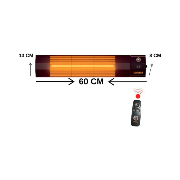 Sunstar Halojen Soba Infrared Isıtıcı Kumandalı 1800W - Görsel 2