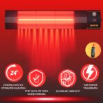 Sunstar Dış Mekan Halojen Soba Infrared Isıtıcı Kumandalı 2000W - Görsel 3