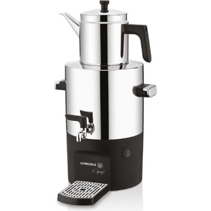 110000824304669.jpg Korkmaz Çayşef InoxParlak Semaver - Görsel 1