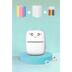 Torima C9 Mavi Mini Yazıcı Mini Taşınabilir Termal Yazıcı Kablosuz Bağlantı Ap Kontrol