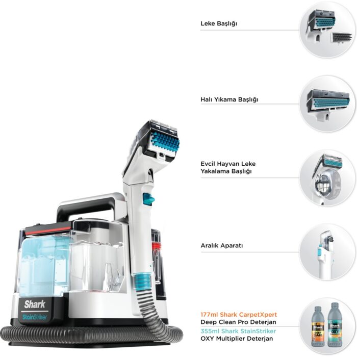 Shark Stainstriker PX200EUT Taşınabilir Halı ve Koltuk Temizleme Makinesi - Görsel 3