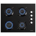 Kumtel Kristal Siyah Cam Ankastre Set (DA6-830 Davlumbaz + KO-40 TAHDF Ocak + B66 - SF2 Fırın) - Görsel 2