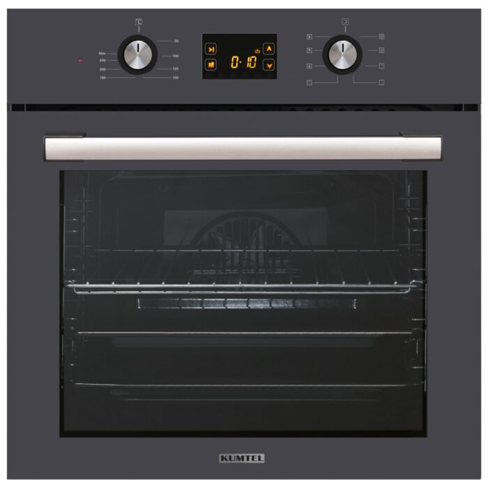 Kumtel Antrasit ( Gri ) Cam Digital / Dokunmatik Ankastre Set - 8 Prog - Görsel 4