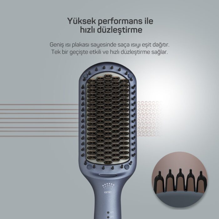 Arzum Superstar Pro Saç Düzleştirici Fırça- Okyanus - Görsel 4