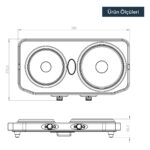 Kumtel Elektrikli Çiftli Hotplate Ocak LX-7021 - Görsel 4