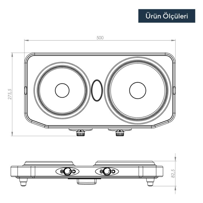 Kumtel Elektrikli Çiftli Hotplate Ocak LX-7021 - Görsel 4