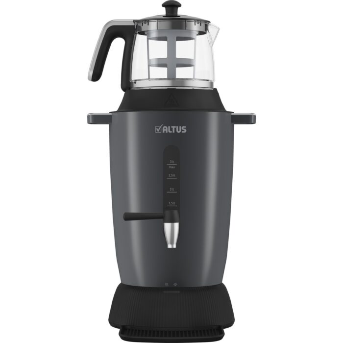 Altus AL 798 Siyah Semaver Çay Makinesi – 3,5 L Su Isıtıcı, 0,9 L Cam Demlik, Paslanmaz Çelik Gövde, Sıcak Tutma Fonksiyonu - Görsel 2