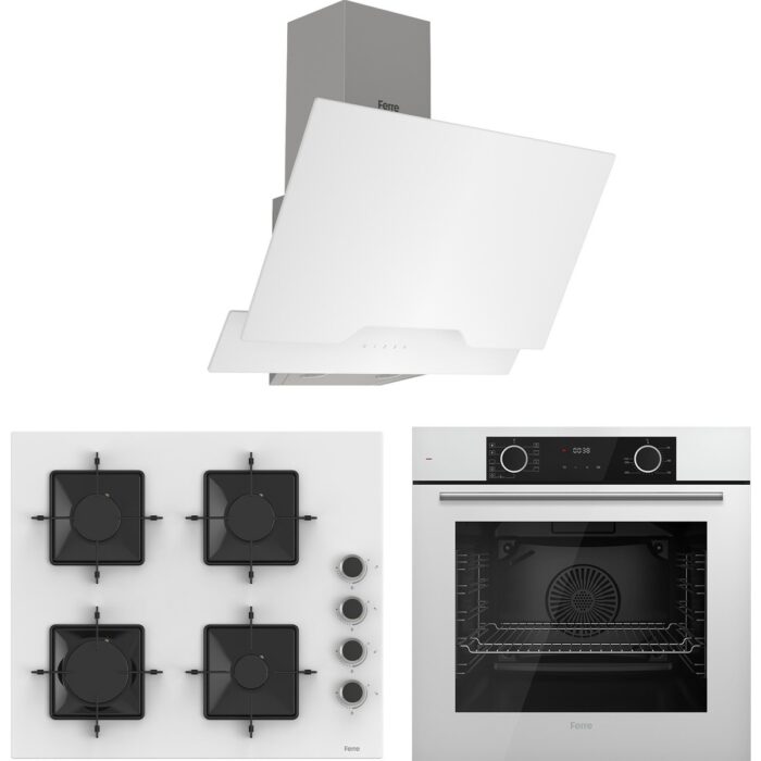 Ferre Fryart Hava Fritözü Fonksiyonlu Beyaz 3'lü Ankastre Set ( XE63CB-SS206-D064 ) - Görsel 1