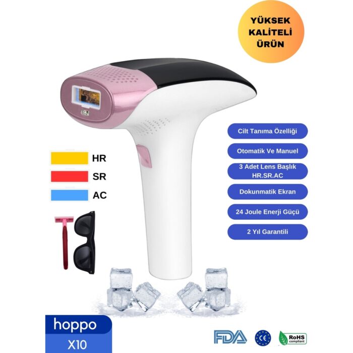 110000839826855.jpg Hoppo X10 IPL Buz Lazer Epilasyon Cihazı Beyaz Renk 999999 Flaş Atım ile Konforlu Kullanım - Görsel 1
