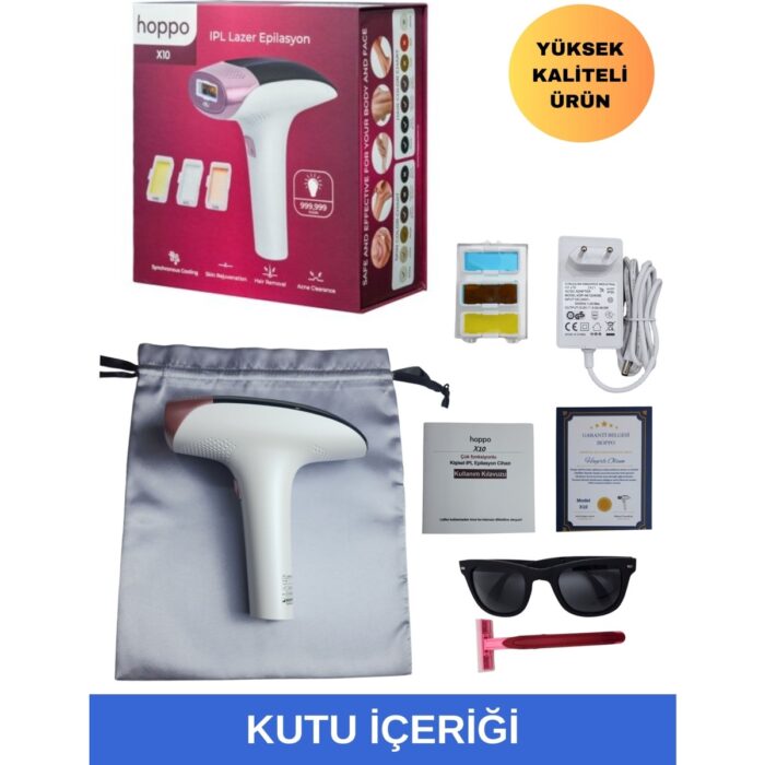 Hoppo X10 IPL Buz Lazer Epilasyon Cihazı Beyaz Renk 999999 Flaş Atım ile Konforlu Kullanım - Görsel 4