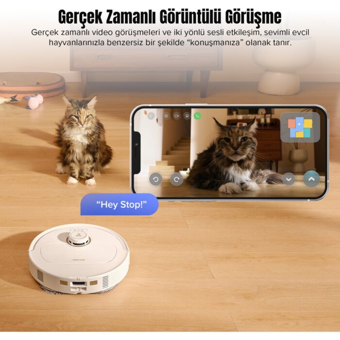 Roborock Qrevo MaxV Akıllı Robot Süpürge Beyaz - Görsel 5