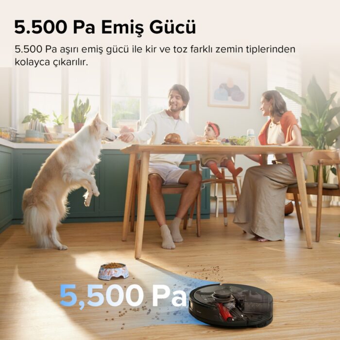 Roborock Vacuum Cleanner Q8 Max Robot Süpürge Siyah - Görsel 3