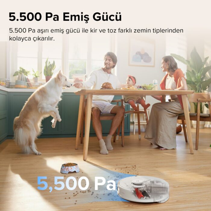 Roborock Vacuum Cleanner Q8 Max Robot Süpürge Beyaz - Görsel 3