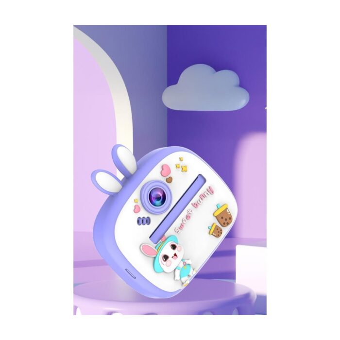 Torima TRM-CMR18 Mor Dijital Video Fotoğraf Çocuk Kamerası Anlık Termal Resim Kağıt Baskılı Yazıcı - Görsel 2