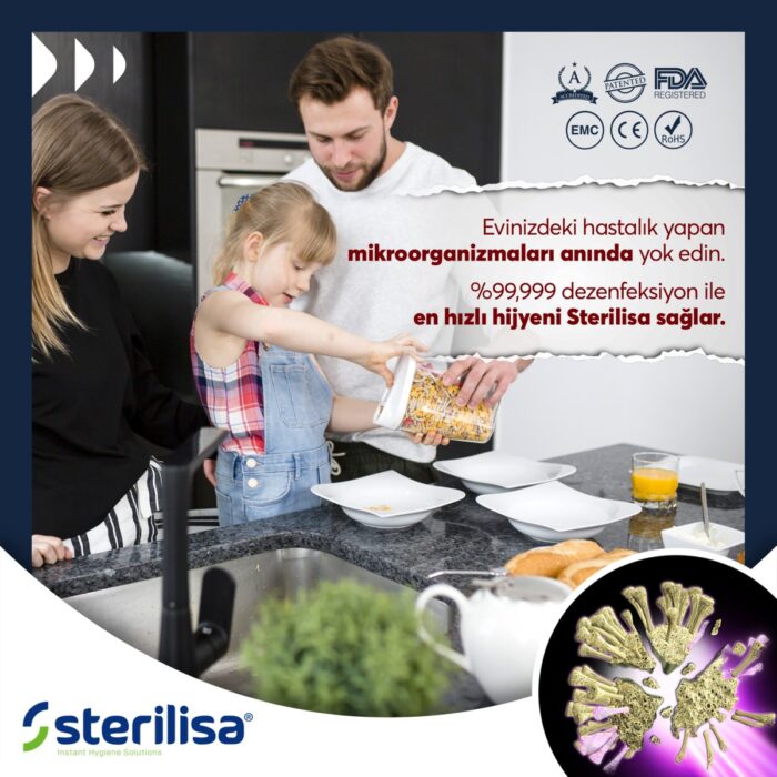 Sterilisa Hava Dezenfeksiyon Cihazı (%99.999 Virüs Küf, Maya, Mantarı Anında Temizler. Hayvan Tüyü, Polen Ve Aerosolleri Temziler Ve Kötü Kokuları Giderir.) - Görsel 4