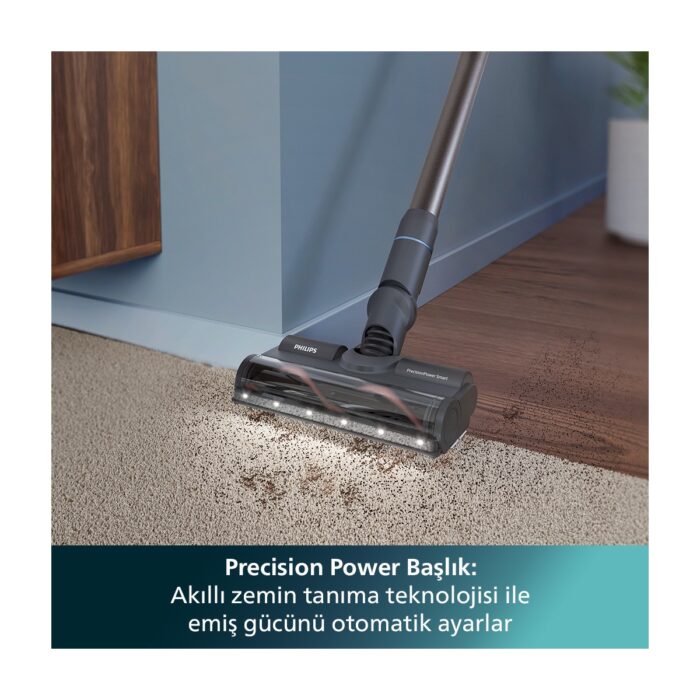 Philips Phılıps XC7053/01 7000 Serisi Aqua 25.2 V Kablosuz Dik Süpürge, PowerCyclone 12, TriActive Akıllı Başlık, 80 dk'ya Kadar Şarj, 3 Aşamalı Filtreleme, - Görsel 5