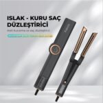 Fabcio Airflow Saç Düzleştirici Islak Kuru Kullanım 40 mm Seramik Plaka 80-140°C Hızlı Isınma - Görsel 4