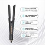 Fabcio Airflow Saç Düzleştirici Islak Kuru Kullanım 40 mm Seramik Plaka 80-140°C Hızlı Isınma - Görsel 5
